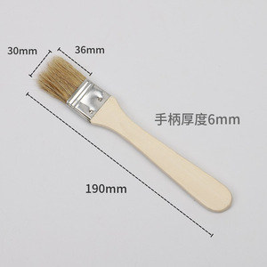 แปรงขนหมูด้ามไม้ 6 มม. แปรงทาสีบาร์บีคิวอเนกประสงค์ เครื่องมือทำความสะอาดฮาร์ดแวร์ - Product Image 3