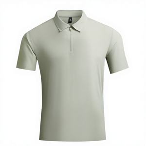 T-shirt d'été unisexe en soie glacée sans couture, à manches courtes, séchage rapide, absorbant l'humidité, couleur unie, style couple, extensible - Product Image 1