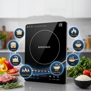 Cocina de Inducción Inteligente de Alta Potencia de 2200W con 8 Modos de Cocción, Panel de Cristal Negro, <span class=keywords><strong>Estufa</strong></span> Eléctrica para Cocina Doméstica - Product Image 3