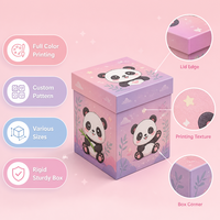 Boîte Cadeau Mystère Personnalisée en Gros OEM, Boîte Surprise en Papier Imprimée, Emballage Rigide Kawaii pour Jouets d'Enfants et Cadeaux de Fête