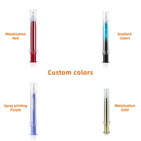 Flacon pompe sans air réutilisable en PETG de 11 ml avec pompe à vide pour cosmétiques, sérum et lotion, sérigraphie