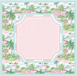 Tapis de Mahjong américain antidérapant avec motif lapin mignon et terrain de tennis, base en caoutchouc pour table de jeu - Product Image 3