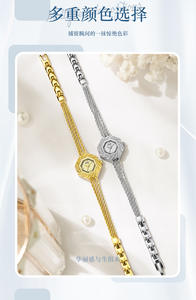 Bracelet à pampilles élégant pour femme, montre à quartz, design octogonal, style de bijoux personnalisé en usine - Product Image 2