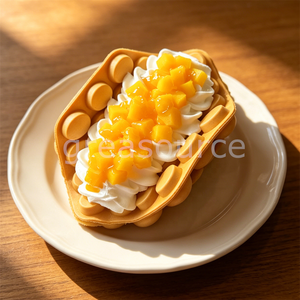 Modelo de Waffle de Burbuja Artificial Estilo Hong Kong, Hecho de Plástico con Patrón de Corazón, Decoración GREASOURCE para Cafetería, Postres, Exhibición y Fotografía - Product Image 4