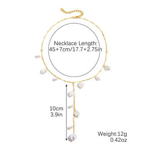 สร้อยคอมุกยาวที่มีความหรูหราแสงที่ไม่ซ้ำกันและความรู้สึกระดับสูงมันเป็นสร้อยคอมุกยาวรูปตัว Y - Product Image 6