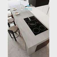 Dalle de pierre artificielle en surface solide sur mesure pour plans de travail de cuisine et de salle de bain
