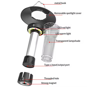 ไฟฉาย LED 5 โหมดแสงสว่าง 2200mAh ขนาดพกพา พร้อมแม่เหล็ก XPE ขาตั้งกล้อง และขาตั้ง - Product Image 3