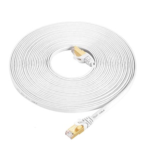 สายแพทช์คอร์ด Cat6 แบบแบน UTP ความเร็วสูง 32AWG ทองแดงแท้ สายอีเธอร์เน็ต RJ45 สีขาว 1ม. 2ม. 3ม. 5ม. 10ม. 15ม. 20ม. 30ม. - Product Image 2