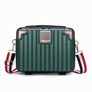 Direct Factory Wholesale New 14-Inch Portable Cosmetic Case Open Closure Cartoon Shoulder Strap Hand-Held Small Hanging <b>Suitcase</b> - Product Image 3