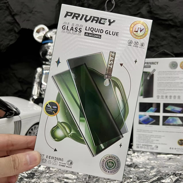 Newly Designed High-End Liquid Glue Glass Screen Protector Packaging Box Embossing Consumer Electronics Including Custom Inner