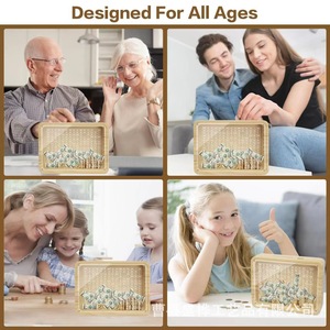 Wooden Money <b>Box</b> With Transparent Front <b>Large</b> Capacity Coin Bank For Home Use Kids Saving <b>Gift</b> - Product Image 4