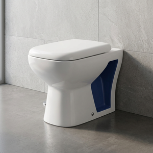 WC en céramique noir imprimé rétro, à poser au sol, de style européen, pour salle de bain - Product Image 6