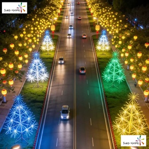 LED Christmas <b>Tree</b> Outdoor <b>Lighted</b> Holiday Decoration with IP44 Waterproof Easy Installation & Customizable Length - Product Image 4