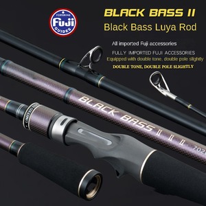 FJORD OEM 2.1m haute teneur en carbone <span class=keywords><strong>Double</strong></span> pointes Black Bass II Lure Rod pour truite Marlin carpe lacs fond pêche en mer - Product Image 2