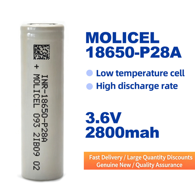Original Molicel INR18650-P28A 18650 Cell 2800mAh 3.6V Solid State Lithium Battery Rechargeable Cylindrical Lithium-ion Battery