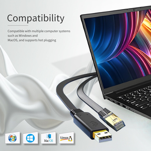 USB để RJ45 giao diện điều khiển cáp 1.8m 6FT Phẳng Màu Xanh PL2303 nối tiếp RS232 Rollover Quản lý cấu hình cáp - Product Image 4