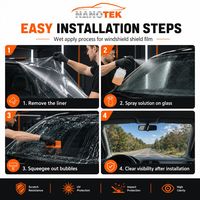 NANOTEK Auto Front Window TPU Windshield Film dengan Penolakan IR 94% & Perlindungan UV 99% Film Kaca Berkinerja Tinggi Premium