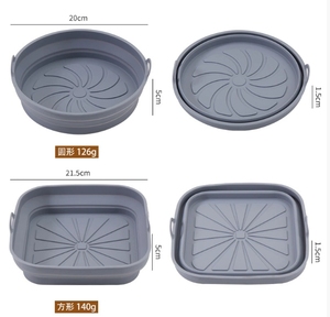 Nouveau moule <span class=keywords><strong>de</strong></span> <span class=keywords><strong>cuisson</strong></span> pliable en silicone pour friteuse à air, réutilisable, pour <span class=keywords><strong>four</strong></span> à micro-ondes, idéal pour gâteaux et pizzas, emballé en boîte - Product Image 6