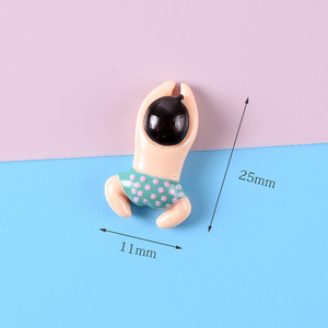 CEHNXI Ciondoli Artistici in Resina Dipinta, Cabochon con Retro Piatto, Modello Personaggio Cartone Animato, Charm Slime per Custodie di Cellulari in Crema - Product Image 3