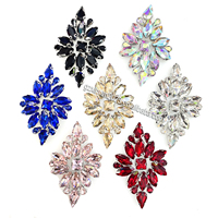 Appliques en verre perlé faites à la main PH063, motifs, accessoires, appliques en strass à coller au fer