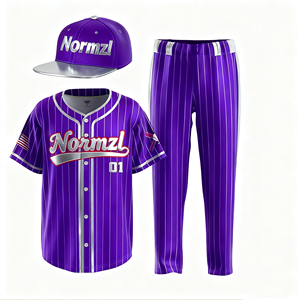 Pantaloni e cappelli in Jersey da Baseball personalizzati in poliestere completi di uniformi da Baseball a squadre sublimate - Product Image 5