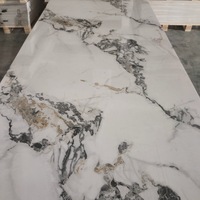 Lámina de PVC UV efecto mármol 2.5mm 1220x2800mm, panel de pared rígido y duradero para higiene hospitalaria, venta al por mayor B2B, alta gama