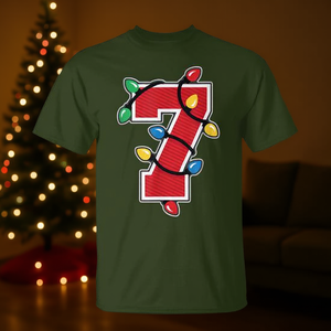 Camiseta Six Seven Meme Christmas Lights Holiday College - Product Image 3
