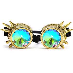 Lunettes de soleil kaléidoscopiques steampunk colorées pour femmes et hommes, idéales pour les festivals et les soirées – Super Vente ! - Product Image 4