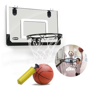 Ensemble <span class=keywords><strong>de</strong></span> <span class=keywords><strong>panier</strong></span> <span class=keywords><strong>de</strong></span> <span class=keywords><strong>basket</strong></span>-ball miniature pliable blanc JUNYE pour intérieur, fixation murale sans perçage, panneau <span class=keywords><strong>de</strong></span> <span class=keywords><strong>basket</strong></span> à suspendre sur la porte et anneau détachable - Product Image 2