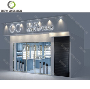 Exquisite Optical Shop Interior Design Wood Eyewear Display Cabinet Customized Multi-Layer Eyeglasses Display Cabinet With Light - Product Image 4