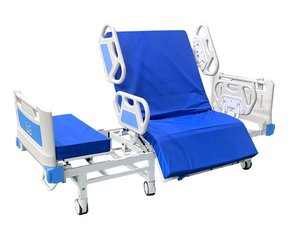 Lits <span class=keywords><strong>de</strong></span> <span class=keywords><strong>soins</strong></span> <span class=keywords><strong>médicaux</strong></span> manuels à double manivelle Mobilier d'hôpital multifonctionnel en métal Équipement pour hôpitaux - Product Image 4