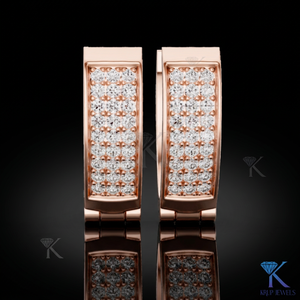 KRUP JEWELS ต่างหูเพชรทรงบริลเลียนต์สี E ทองคำขาว เพชรเพาะเลี้ยงในห้องปฏิบัติการ สำหรับผู้หญิง สวมใส่ได้ทุกวัน คลาสสิก เหมาะสำหรับงานแต่งงานและงานหมั้น - Product Image 3