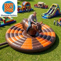 Bulle mécanique gonflable de rodéo pour parc d'attractions, jeu de bousclement de taureau, château gonflable en PVC personnalisé à vendre