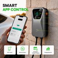 Station de recharge intelligente pour véhicules électriques GANCRON Type 2 AC 22kW 32A 400V triphasée murale avec application Tuya WiFi et RFID pour usage domestique