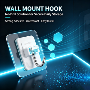 No Drilling Self‑Adhesive Hook Strong Sticky Wall Hanger For Bathroom Kitchen Household Hanging - Product Image 3