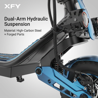 Trottinette électrique tout-terrain XFY à pneus larges de 12 pouces pour adulte, 1200W, avec éclairage LED pour la nuit - Prix de gros