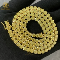 Diverses couleurs Taille Moissanite Tennis Chaîne Femme Homme Classique Simple Style 925S Coloré Moissanite Tennis Collier