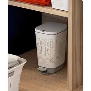 CHIC LAUNDRY LINE - BOTE DE BAÑO BLANCO Y GRIS DE 10 LITROS - Product Image 1