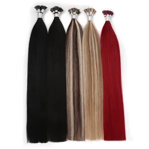 100% Virgin Remy Human Hair 0.5/0.8/1.0グラムItalian Keratin I Tip Brazilian Hair Extensions