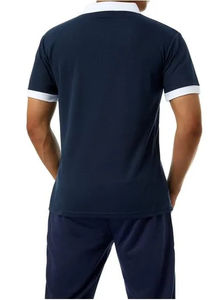 Polo de manga corta con cuello vuelto y cremallera cuarto personalizado para hombre - Product Image 4