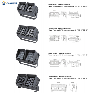 SYA 8*4W 18*4W 32*4W 48*4W Hôtel Mur <span class=keywords><strong>Extérieur</strong></span> Assemblé Jeter Long Bâtiment Paysage Éclairage <span class=keywords><strong>Façade</strong></span> <span class=keywords><strong>Extérieur</strong></span> Projecteur - Product Image 6