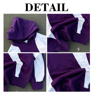 เสื้อฮู้ดดี้ผู้ชายผ้าฝ้ายแท้ 100% สีพื้น ทรงโอเวอร์ไซส์ ไหล่ตก แนวสตรีทแวร์ สำหรับฤดูใบไม้ร่วง แฟชั่นเสื้อฮู้ดดี้แบบเรียบง่าย - Product Image 6