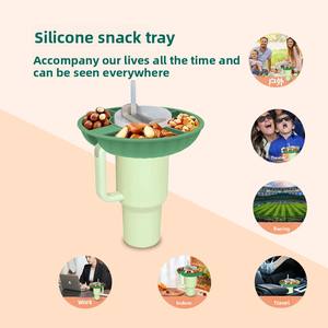 Tasse de tyran de glace transfrontalière avec couvercle <span class=keywords><strong>Assiette</strong></span> à collation Coupe à collation Stanley <span class=keywords><strong>Assiette</strong></span> à fruits Convient pour tasse en silicone 40oz 30oz - Product Image 4