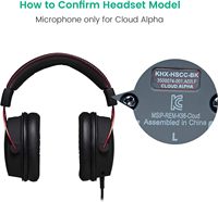 Pengganti Mic Game harga pabrik, untuk Kingston HyperX Cloud Alpha Gaming Headset 3.5mm Aux mikrofon Omnidirectional