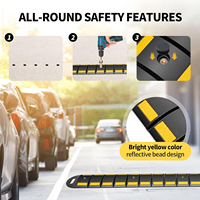 Ralentisseurs de vitesse portables, durables et réfléchissants en plastique pour routes en asphalte, quartiers, garages, parkings et allées, fabriqués en Chine par HENGZEANFANG
