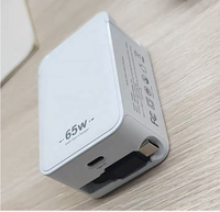 Chargeur rapide portable 65W PD 3.0 en GaN, type C USB C, avec rangement télescopique, idéal pour les voyages d'affaires