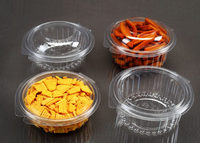 Biologisch afbreekbare, transparante plastic punnet voor supermarkten, voor verse groenten en frambozen, 125g, 250g, 500g.