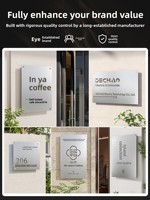 Enseigne publicitaire YXM personnalisée avec logo, haut de gamme, épaissie et ajourée, pour façade de studio/boutique, usage commercial, type suspendu