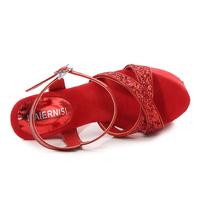 Chaussures et sandales pour femmes en gros, sandales à plateforme très haute, talons compensés épais, sandales en daim de luxe, chaussures de club à talons hauts