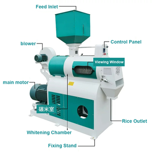 Máquina blanqueadora de arroz de baja temperatura TQN128 de 2.5-3.5T/H con rodillos de hierro y <span class=keywords><strong>esmeril</strong></span> - Product Image 5